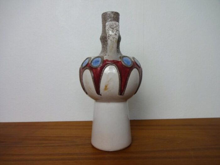 fat lava ceramic vase from veb haldensleben east germany 1970s 6