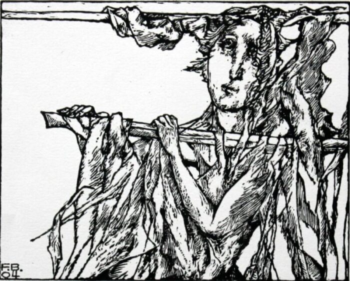 franciszek bunsch ophelia woodcut on paper 2004 7583