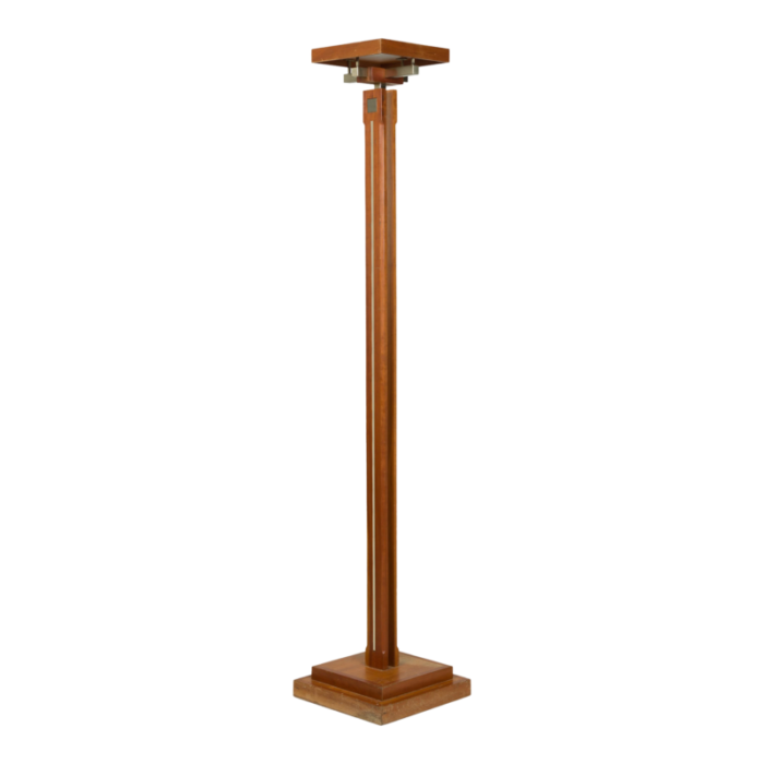 frank lloyd wright taliesen american mid century wooden standing coat tree hat rack 6955