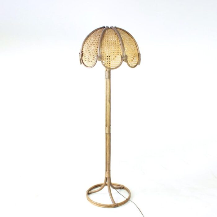 freestanding floor lamp in bamboo czech republic 1990s 6594