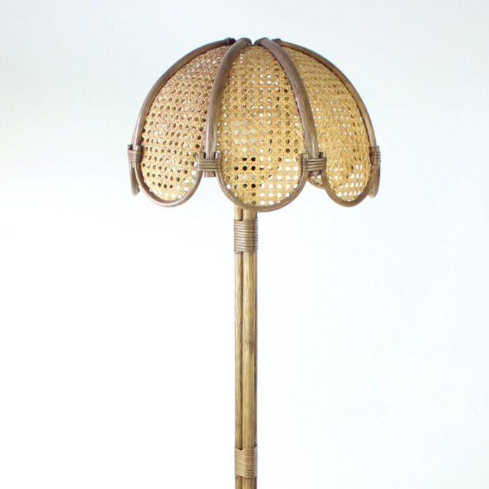 freestanding floor lamp in bamboo czech republic 1990s 7418