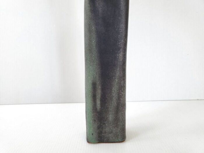 french bottle shaped vase in sandstone 1970s 5