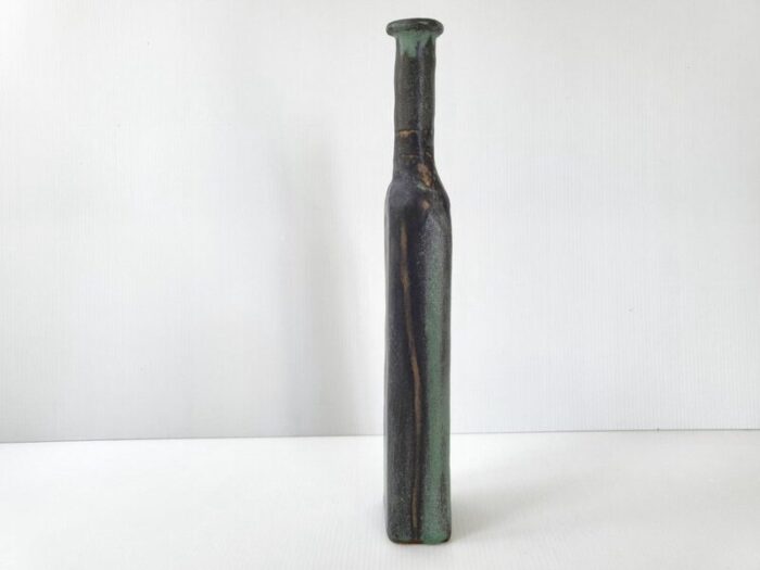 french bottle shaped vase in sandstone 1970s 6