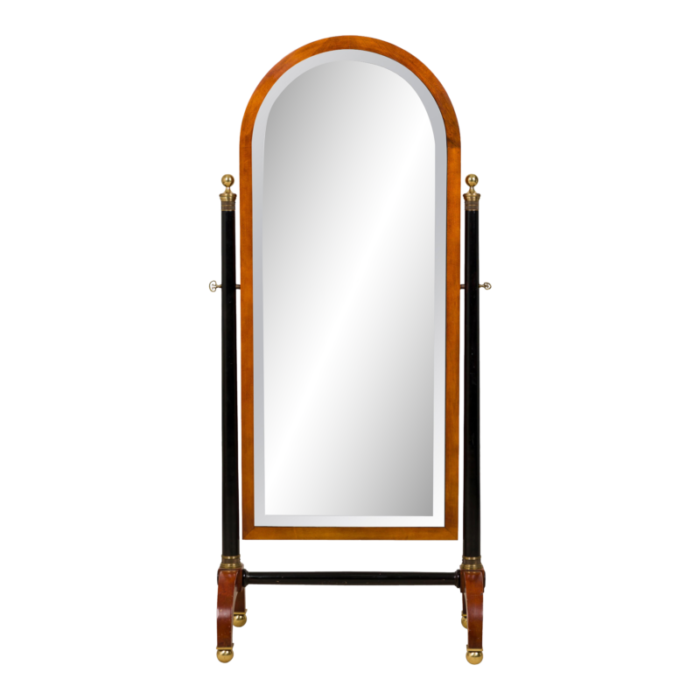 french empire style arched cheval mirror 9611