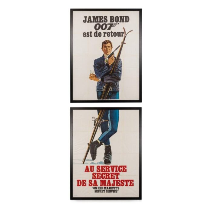 french james bond on her majestys secret service posters from eon productions 1969 set of 2 1 1