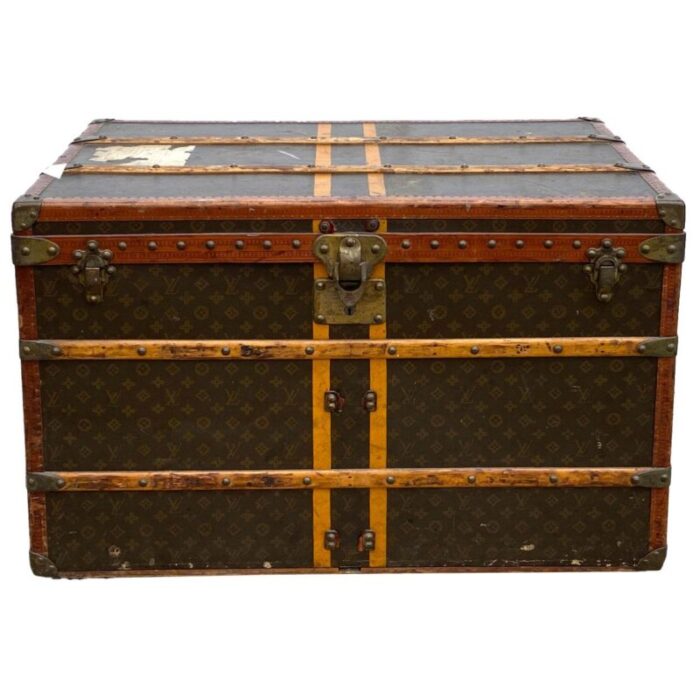 french louis vuitton for arthur gilmore classic monogram canvas steamer trunk 0647