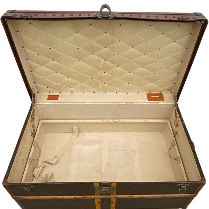 french louis vuitton for arthur gilmore classic monogram canvas steamer trunk 6541