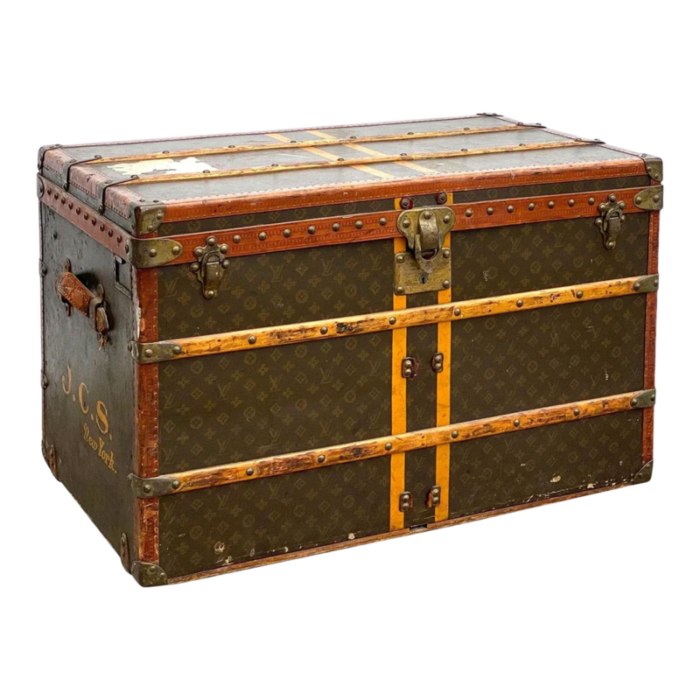 french louis vuitton for arthur gilmore classic monogram canvas steamer trunk 8303