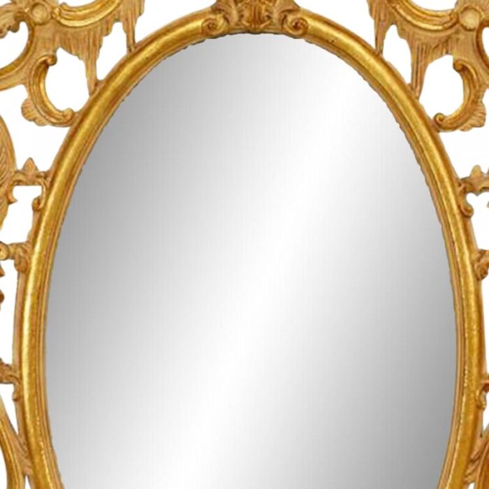 french louis xv style oval giltwood filigree wall mirror 2573