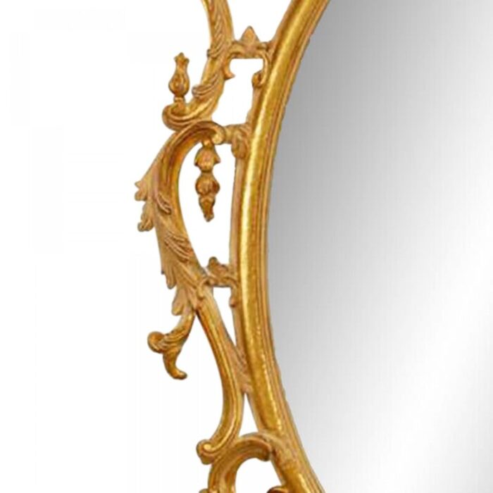 french louis xv style oval giltwood filigree wall mirror 4648