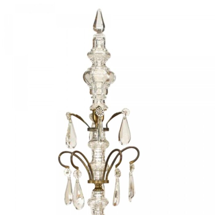 french louis xvi style bronze and crystal candelabras a pair 1792