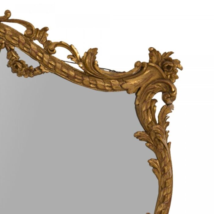 french louis xvi style carved giltwood wall mirror 4424