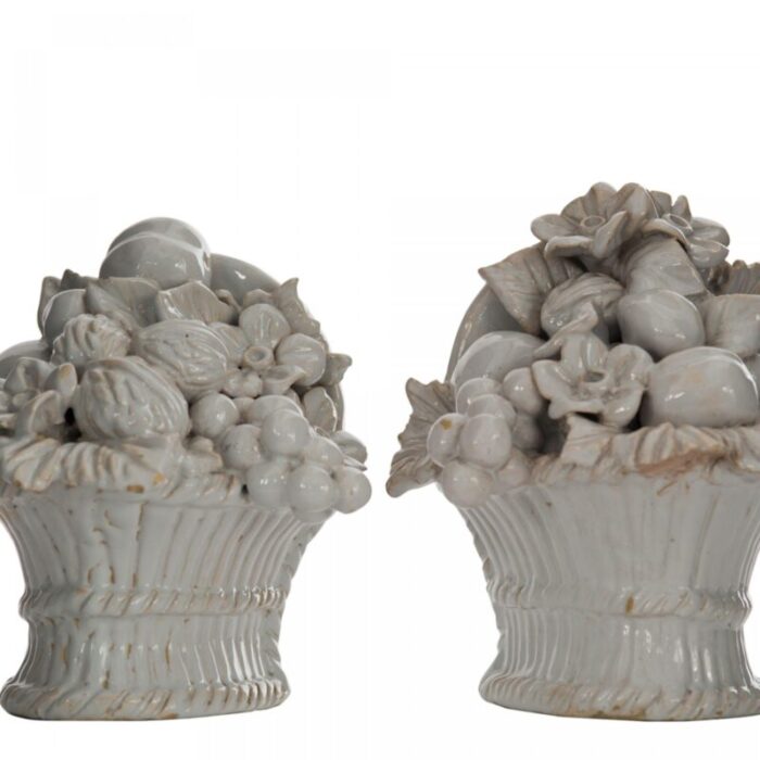 french victorian ceramic fruit basket bookends a pair 2892