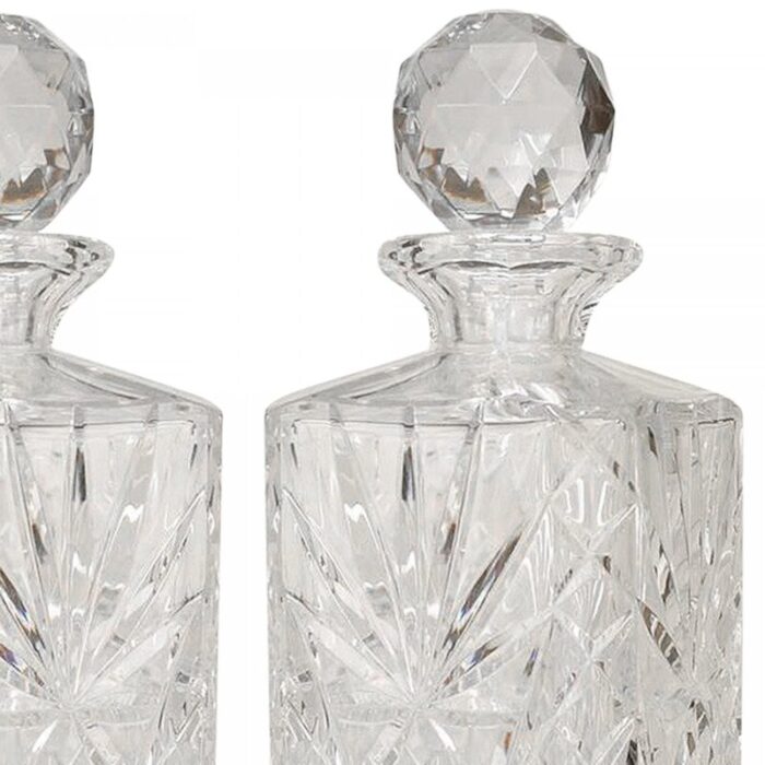 french victorian cut crystal decanters a pair 0811