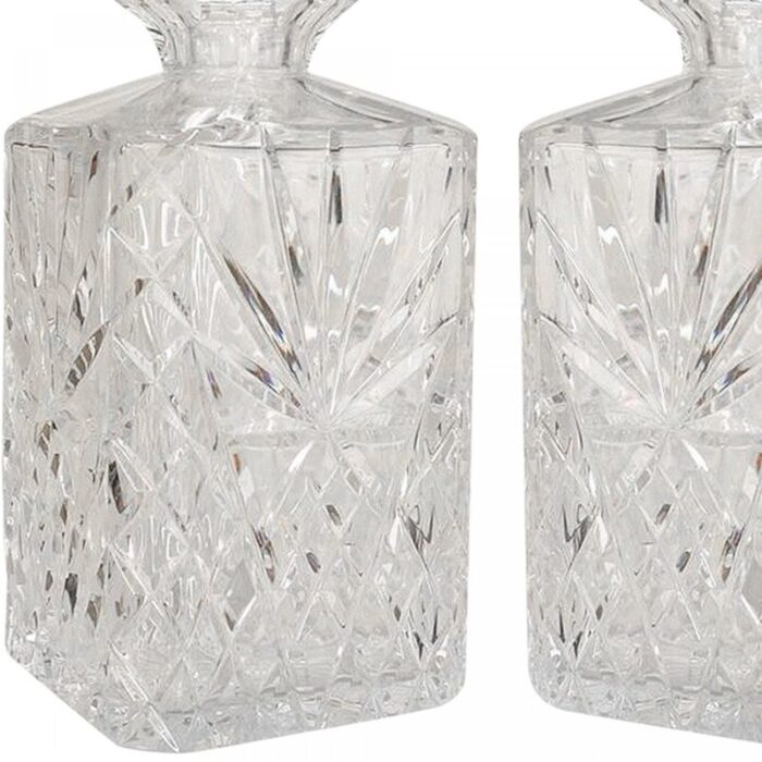 french victorian cut crystal decanters a pair 8351