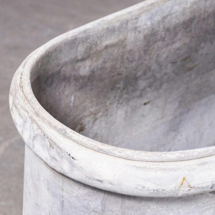 french zinc galvanised bath planter 1940s 8