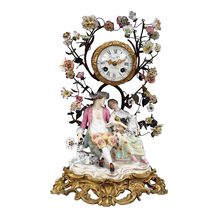 german meissen porcelain clock 2235