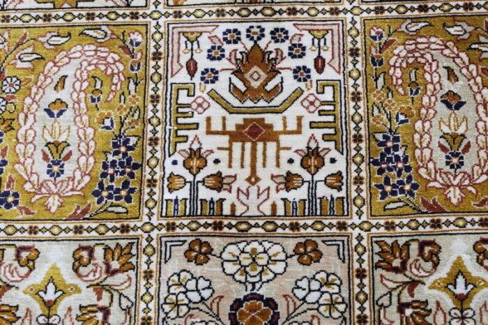 ghom silk rug with field pattern 1990s 11