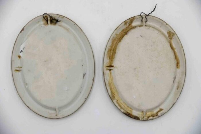 gilt porcelain plaques early 20th century set of 2 4