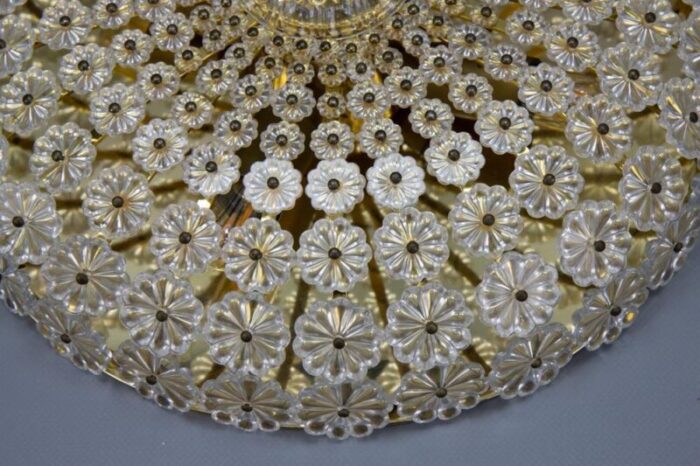 glass flower and brass ceiling light by emil stejnar for h richter 1950s 8671