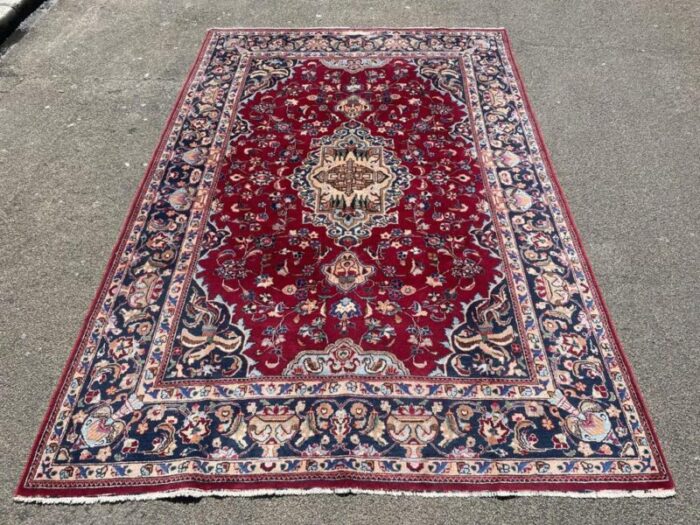 hand knotted kashan rug 1983