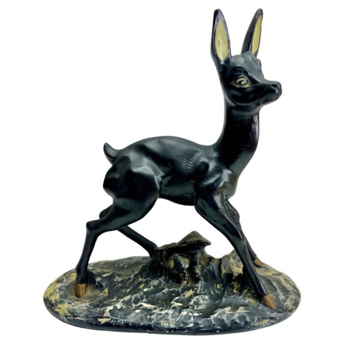 hand painted bambi sculpture in plaster 1935 1