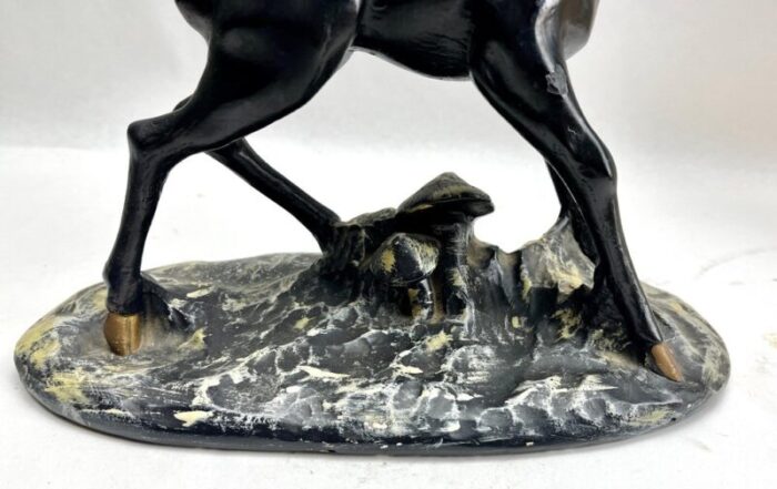 hand painted bambi sculpture in plaster 1935 3