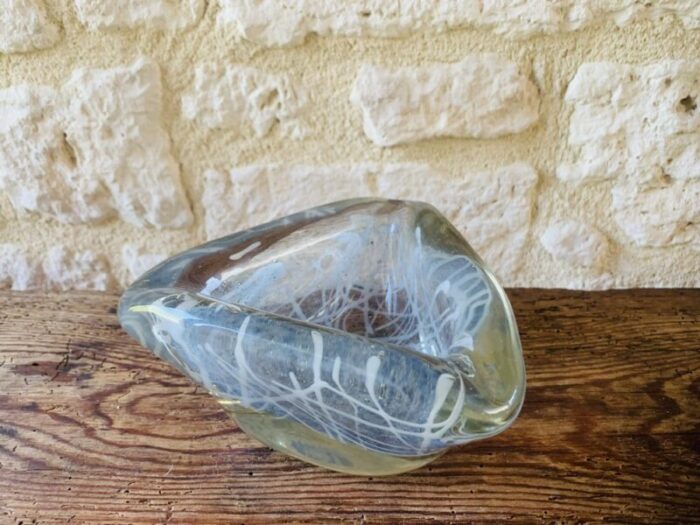 handblown glass bowl or ashtray 1960s 12