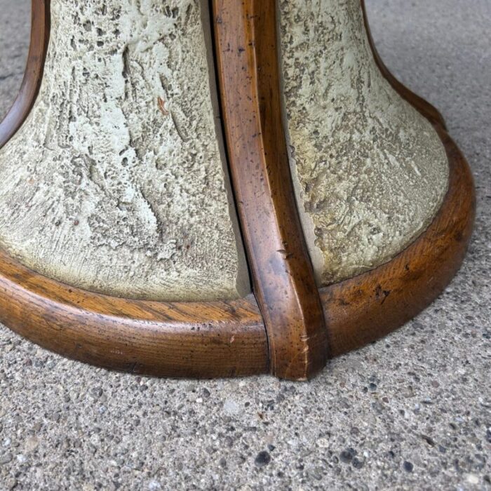 heritage plaster and oak side table 1274