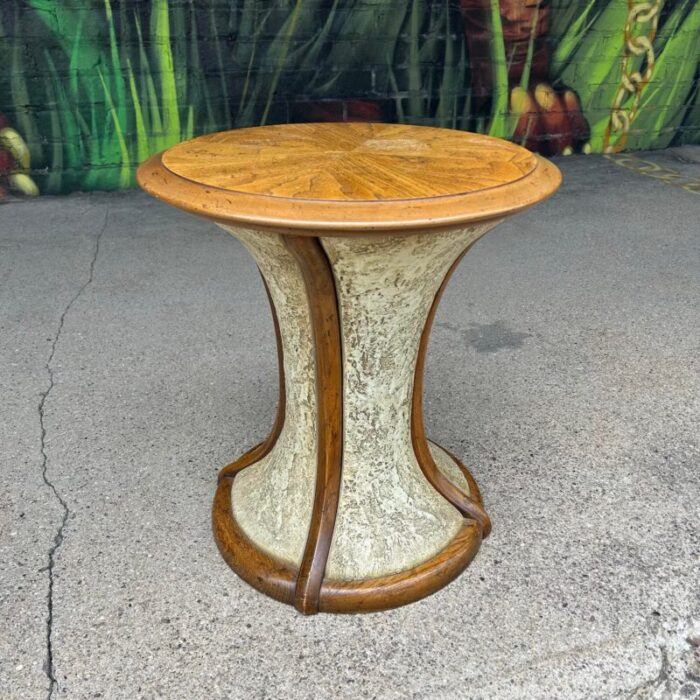 heritage plaster and oak side table 4675