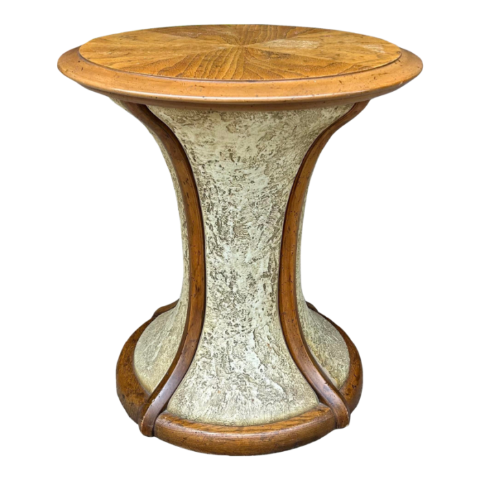 heritage plaster and oak side table 6207