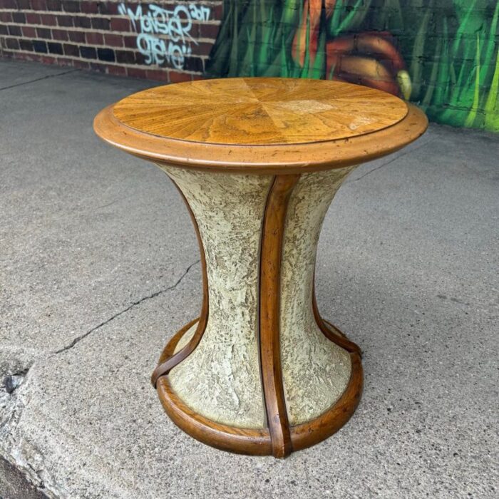 heritage plaster and oak side table 6228