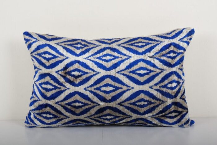 ikat blue cushion cover 2010s 1