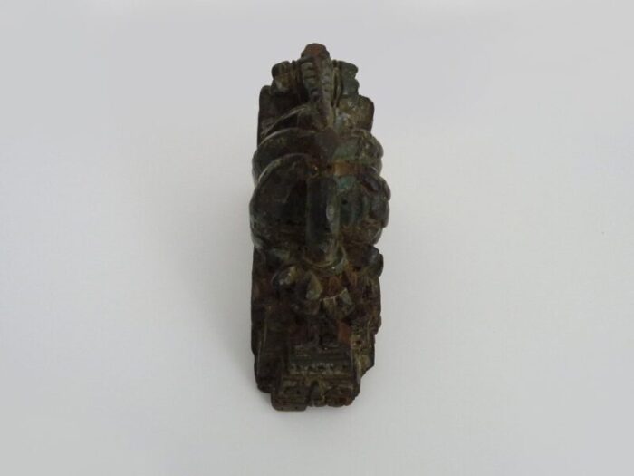 indian carved wood wall candle holder 19th century 4