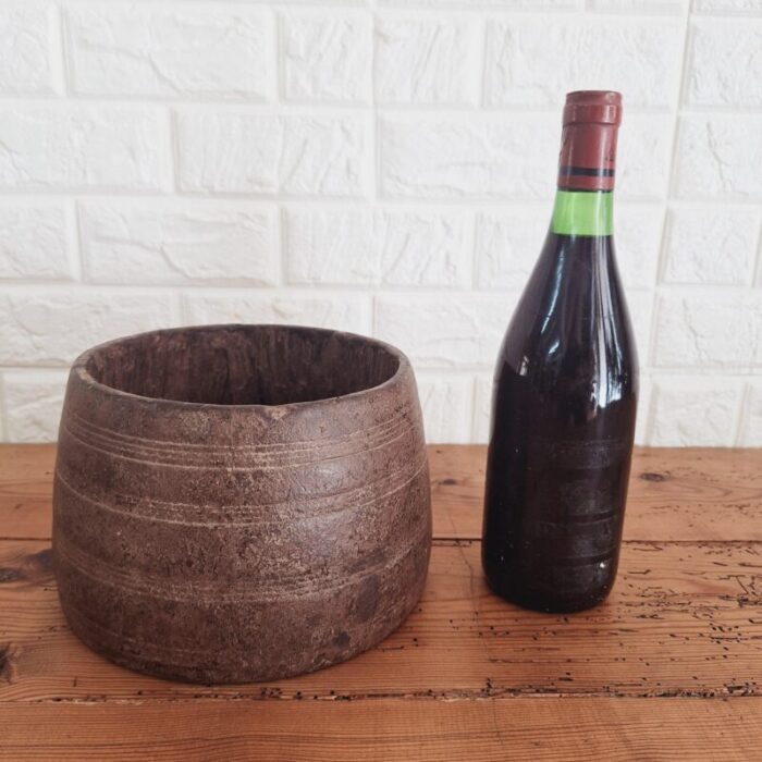 indian naga wooden bowl handcrafted in teak 1172