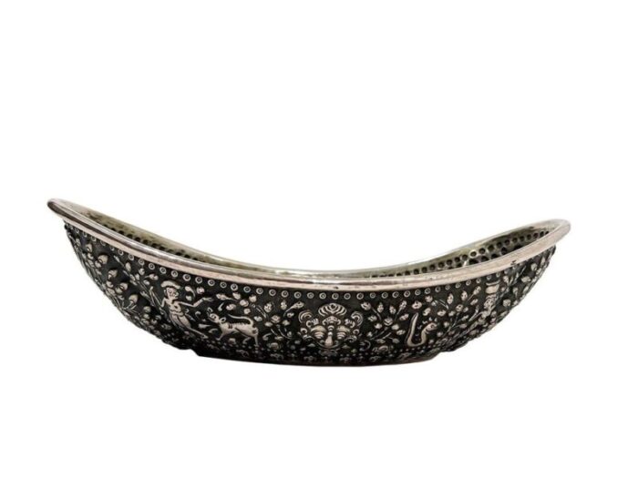 indonesian yogya djokja bread basket with human and anima figures 1890s 12