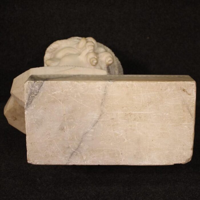 italian artist figurative sculpture 1930 marble 4561