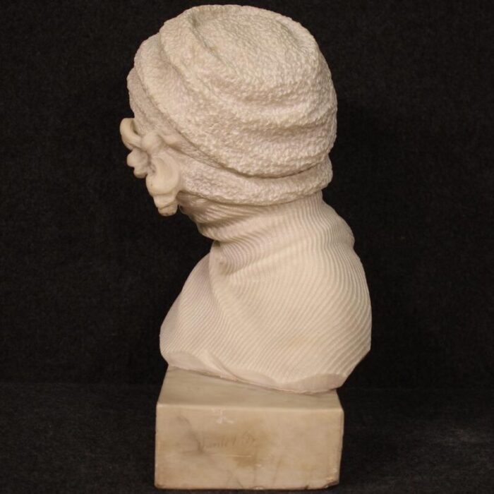 italian artist figurative sculpture 1930 marble 5113