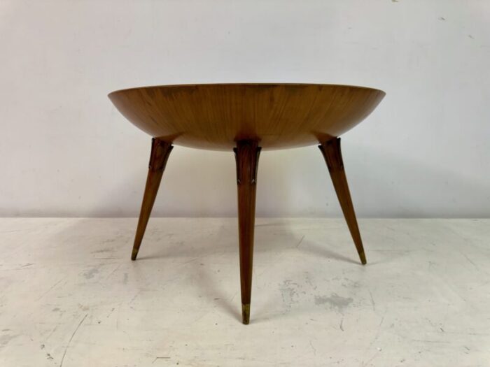 italian coffee table with model fish 1950s 8272