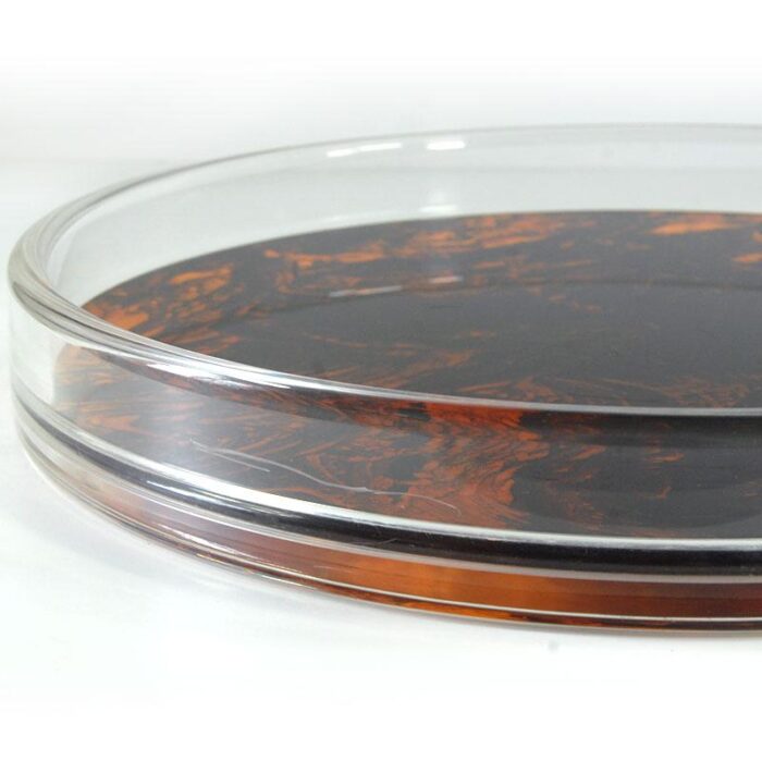 italian faux tortoiseshell tray 1980s 3913