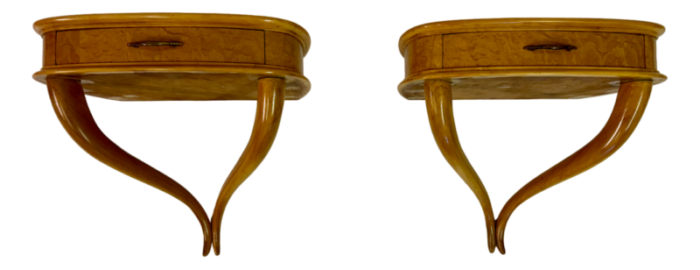 italian floating nightstands 1950s set of 2 4457