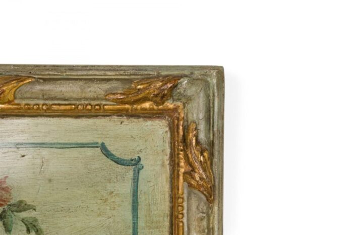 italian genoese rococo carved and painted trumeau mirror 7389