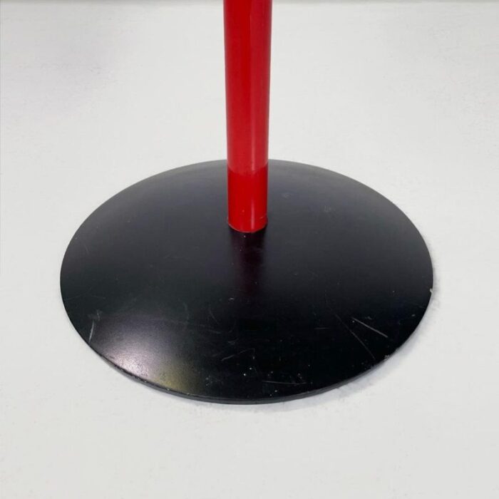 italian modern black and red coat stand by de pas durbino lomazzi 1980s 9