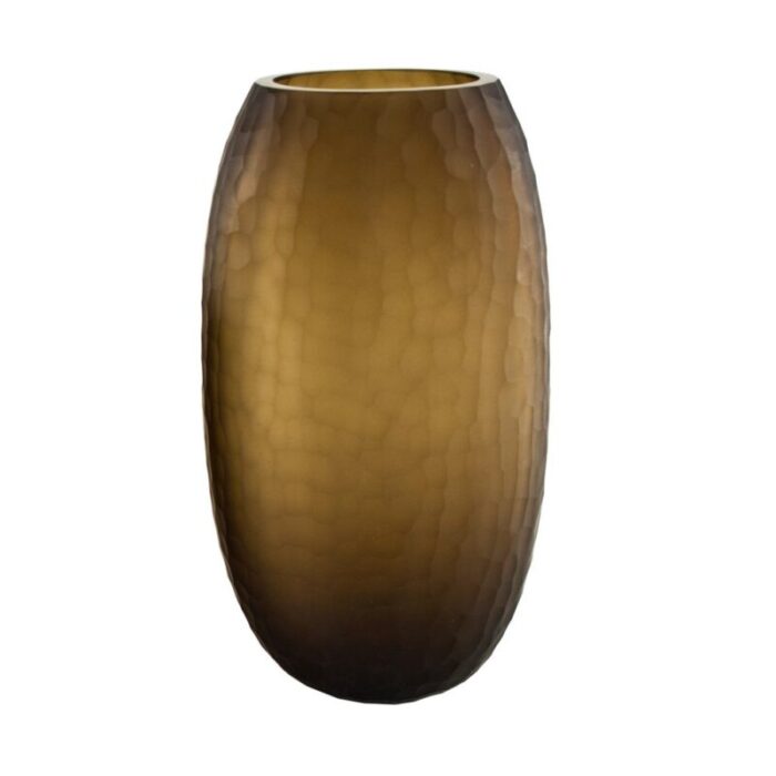 italian murano glass vase in moka color 1