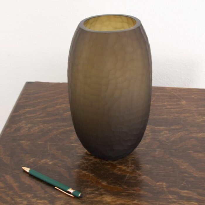 italian murano glass vase in moka color 2