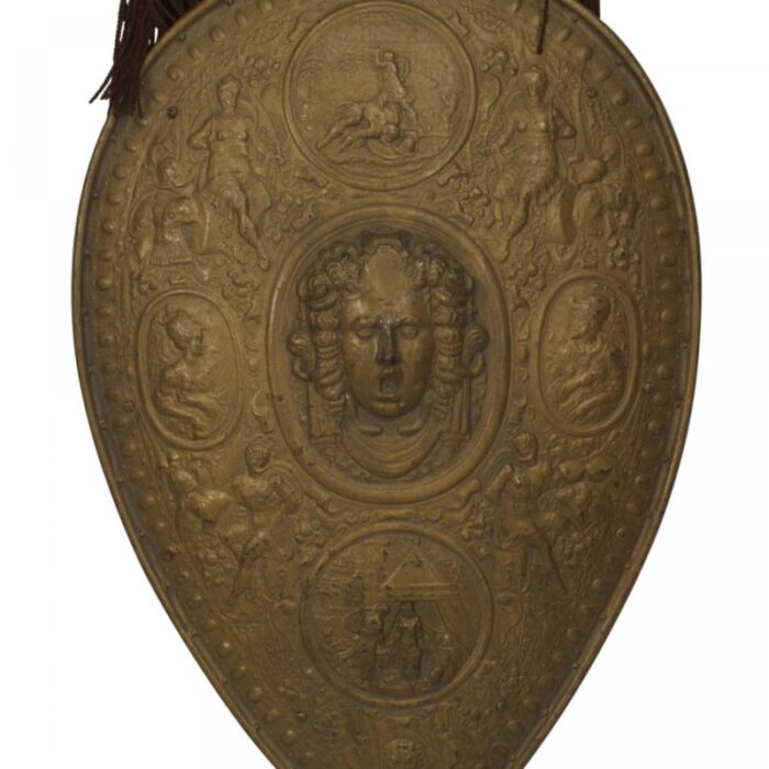 italian renaissance gilt metal shield 9247