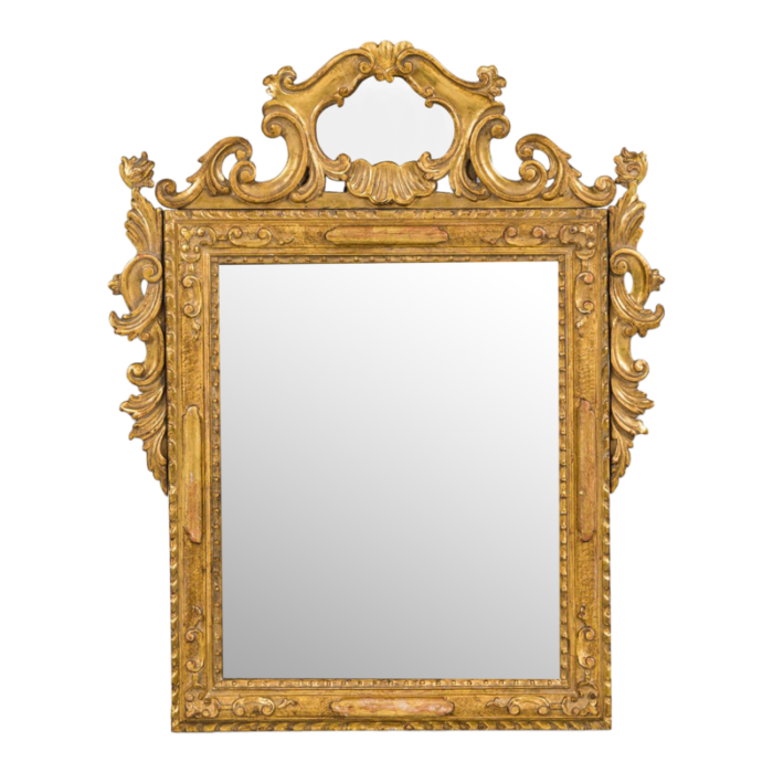 italian rococo giltwood mirror 18th century 6949