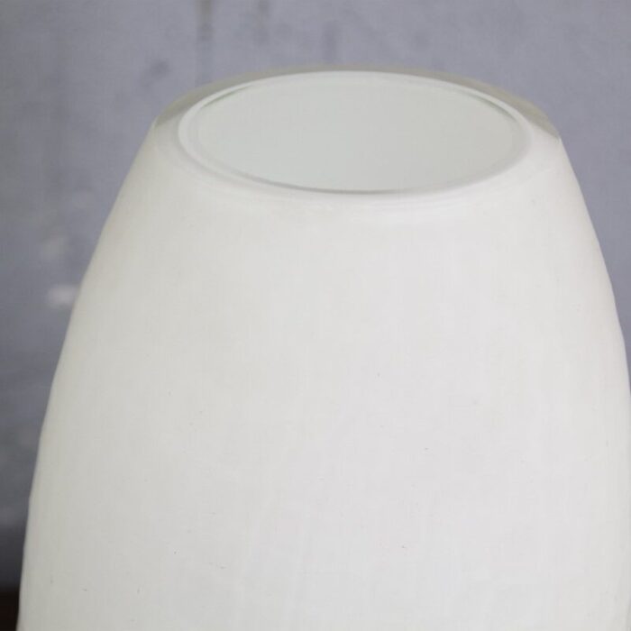 italian white blown murano glass vase 4