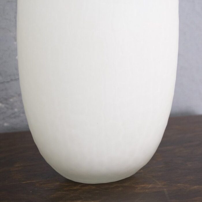 italian white blown murano glass vase 7