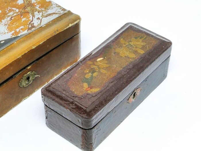 japanese lacquerware boxes 1920s set of 2 2